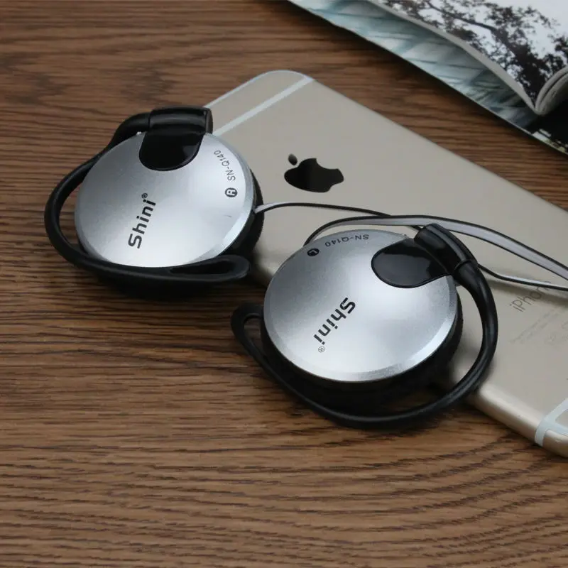 Daono Q140 Stereo Headphones Ear-Hook Earphones Earbuds Super Bass Headset Handsfree 3.5MM With MIC headphone Free Shipping
