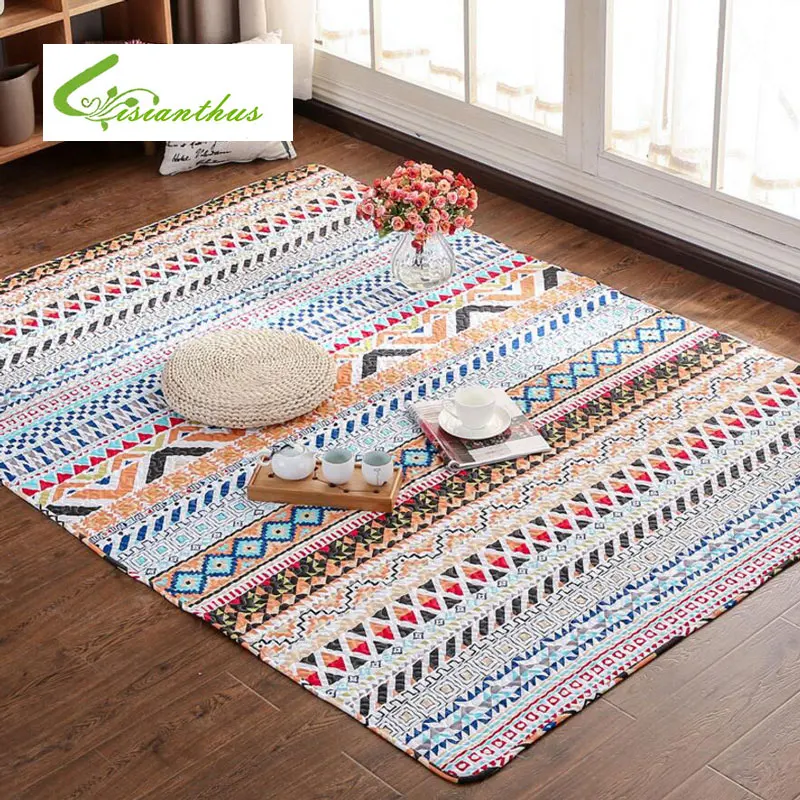 

Cotton Geometric Printed Carpet Kids Play Game Mat Baby Toys Baby Crawling Rug Outdoor Picnic Carpets Home Living Room Decor