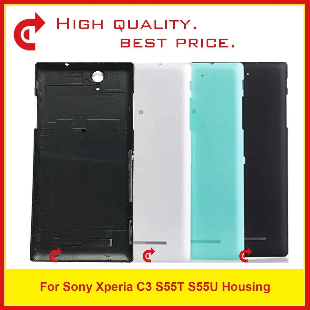 

High Quality For Sony Xperia C3 S55T S55U D2533 Housing Battery Cover Door Rear Cover Chassis Frame Back Cover Housing
