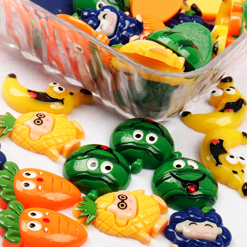 

10pcs/lot Cute Resin Banana Crazy Fruit Flatback Cabochon Miniature Food Art Supply DIY Decoration Charm Craft Accessories