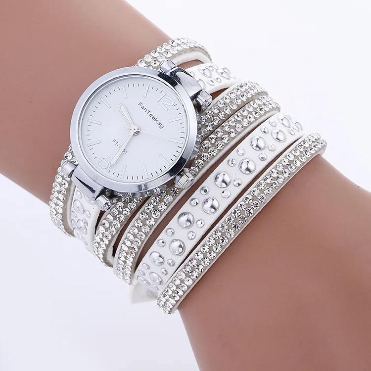 

New Fashion Women Watches Thin Multi Layers Winding Quartz Bracelet Watch PU Leather Wristwatch Relogio Feminino reloj mujer