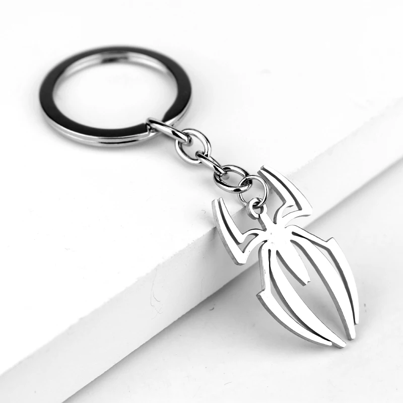 

MQCHUN Metal Superhero Spiderman Keychain Spider-Man Key Ring The Avengers Chaveiro Fashion Creative Keyring For Fans Jewerly