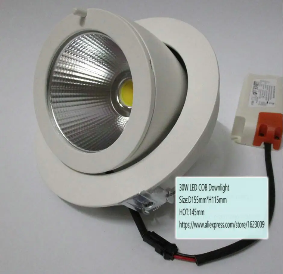 Поворот на 360 градусов светодиодный светильник COB Dimmable 7W10W15W 20W 30W LED Панель свет