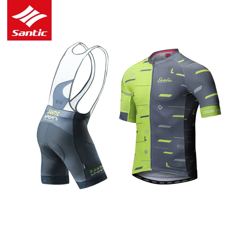 

Santic Cycling Jersey Set Men 4D Sponge Padded Pro Cycling Clothing Bike Bicycle Jersey Suits Sportswear Maillot Ropa Ciclismo