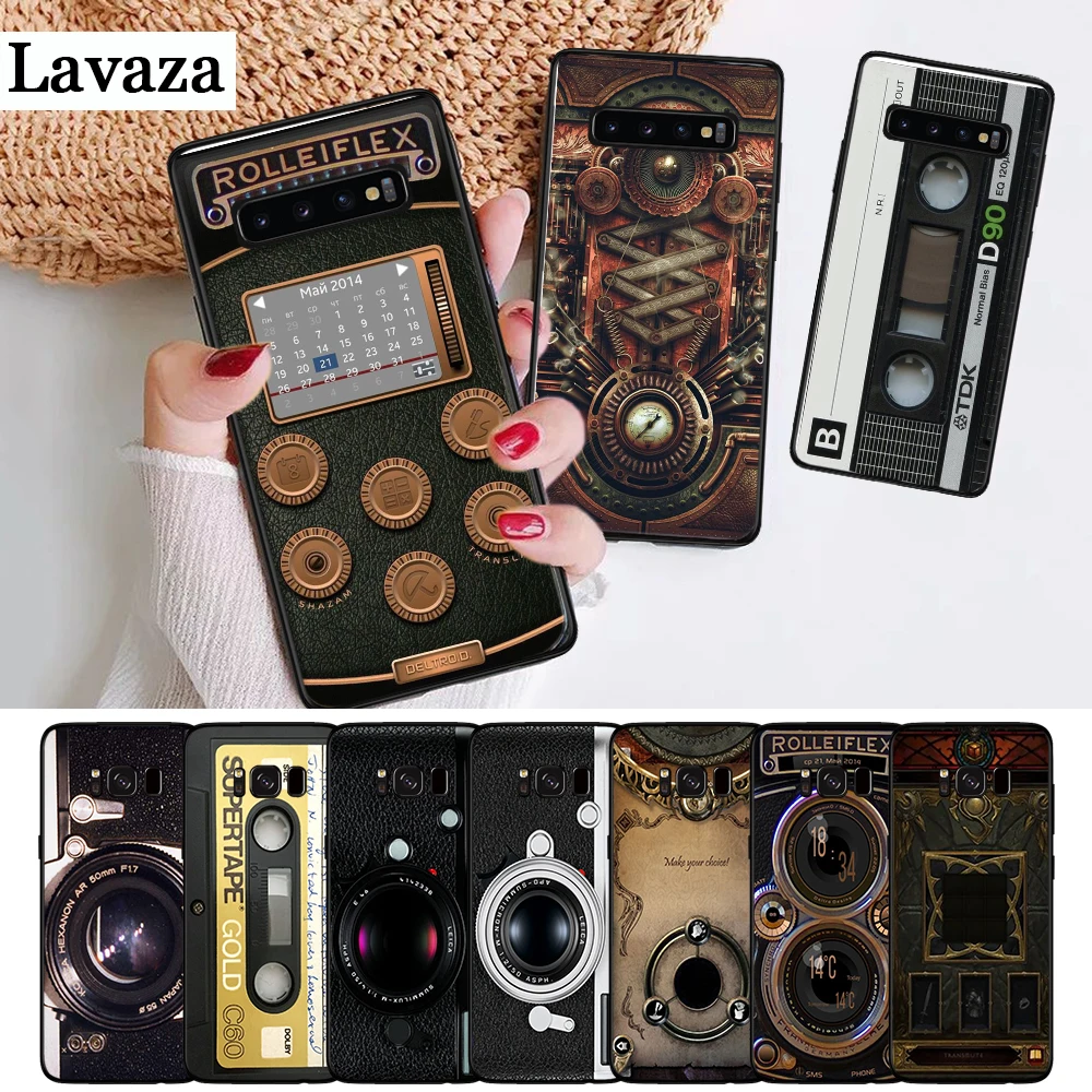 

Lavaza retro tape volume Camera Silicone Case for Samsung S6 Edge S7 S8 Plus S9 S10 S10e Note 8 9 M10 M20 M30