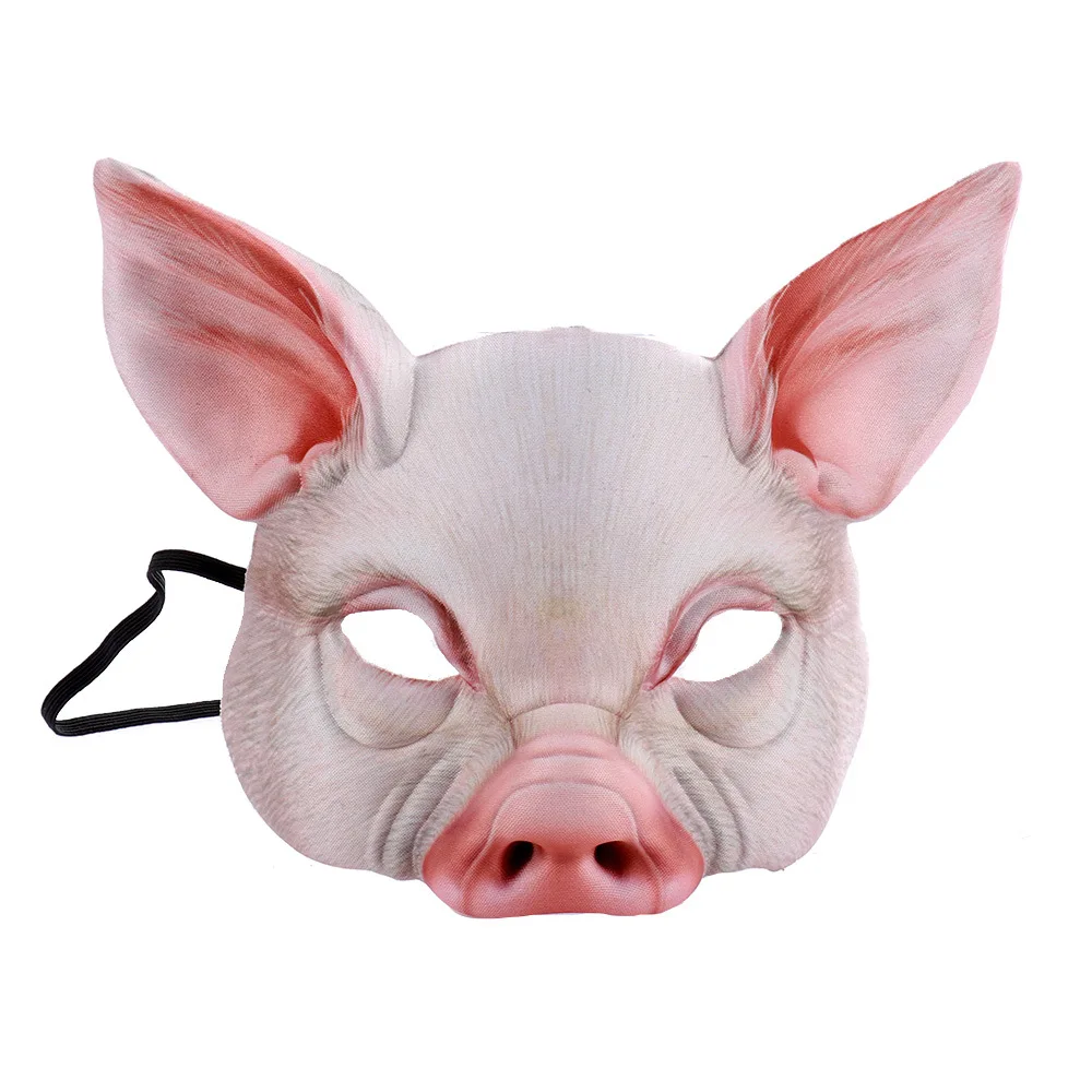 

EVA Pig Head Masks Mascaras Animales Cute Halloween Mask Prop Party Carnival Mask Unisex Accessories Tools Realistic Masker