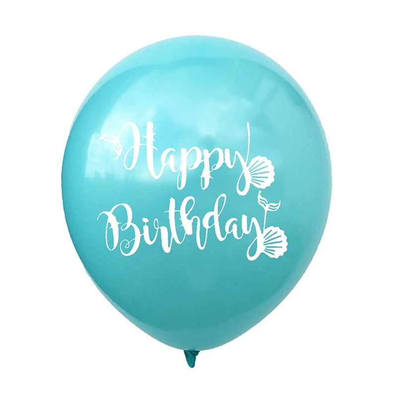 10Pcs Mermaid Shell Pattern Happy Birthday Latex Balloons Birthday Party Decoration Wedding Baby shower party Supplies 10Pcs Mermaid Shell Pattern Happy Birthday Latex Balloons Birthday Party Decoration Wedding Baby shower party Supplies