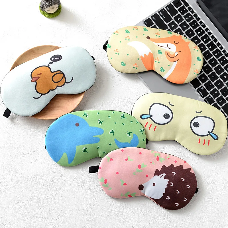 

1pc Sleeping Mask Eyepatch Eye Cover Cotton Cartoon Sleeping Aid Eye Patch Shading Eye Mask Blindfold for Eye Travel Relax