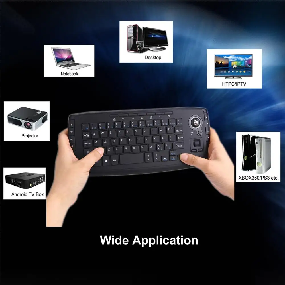 

2.4G wireless keyboard trackball pc Mini Keyboard USB Notebook Universal Bluetooth Keyboard for Tablet TV Box Xbox