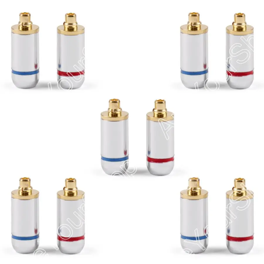 Goedkoop Areyourshop 5 Paar Zwart Zilver 3.2mm Oortelefoon DIY Pin Connector Plug Voor MMCX UE900 SE535 SE215 W10 W20 W30