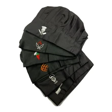Chapeau de chef brodé noir, maille unisexe réglable, uniforme de cuisine, chapeau, hôtel, Restaurant Grill, boulanger, Barbershop, casquette adulte