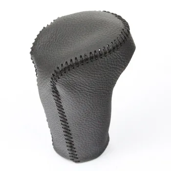 

NULLA DIY HQ Genuine Leather Black Color Line Gear Shift Knob Cover for Honda Accord 8th Automatic 2012