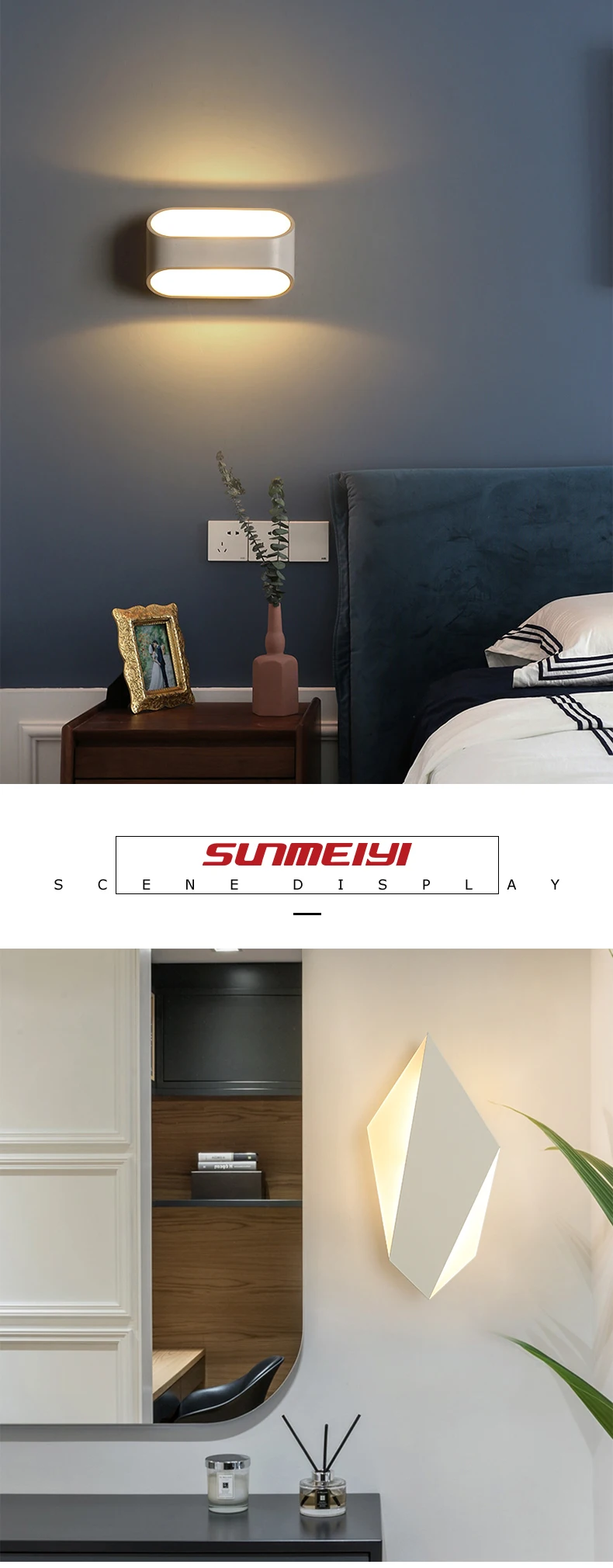 Скандинавский светодиодный настенный светильник лампы внутреннего освещения для прикроватной спальни гостиной коридора бра алюминиевая лампа украшение, современное искусство светильник