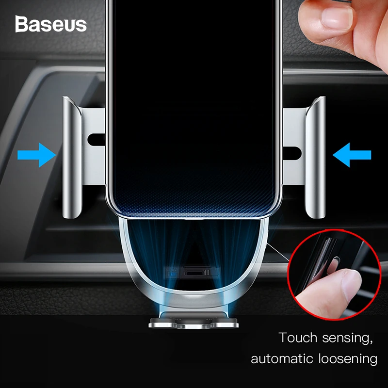 

Baseus Intelligent Sensing Car Phone Holder For iPhone XS Max XR Samsung Infrared Air Vent Car Mount Holder Mobile Phone Stand