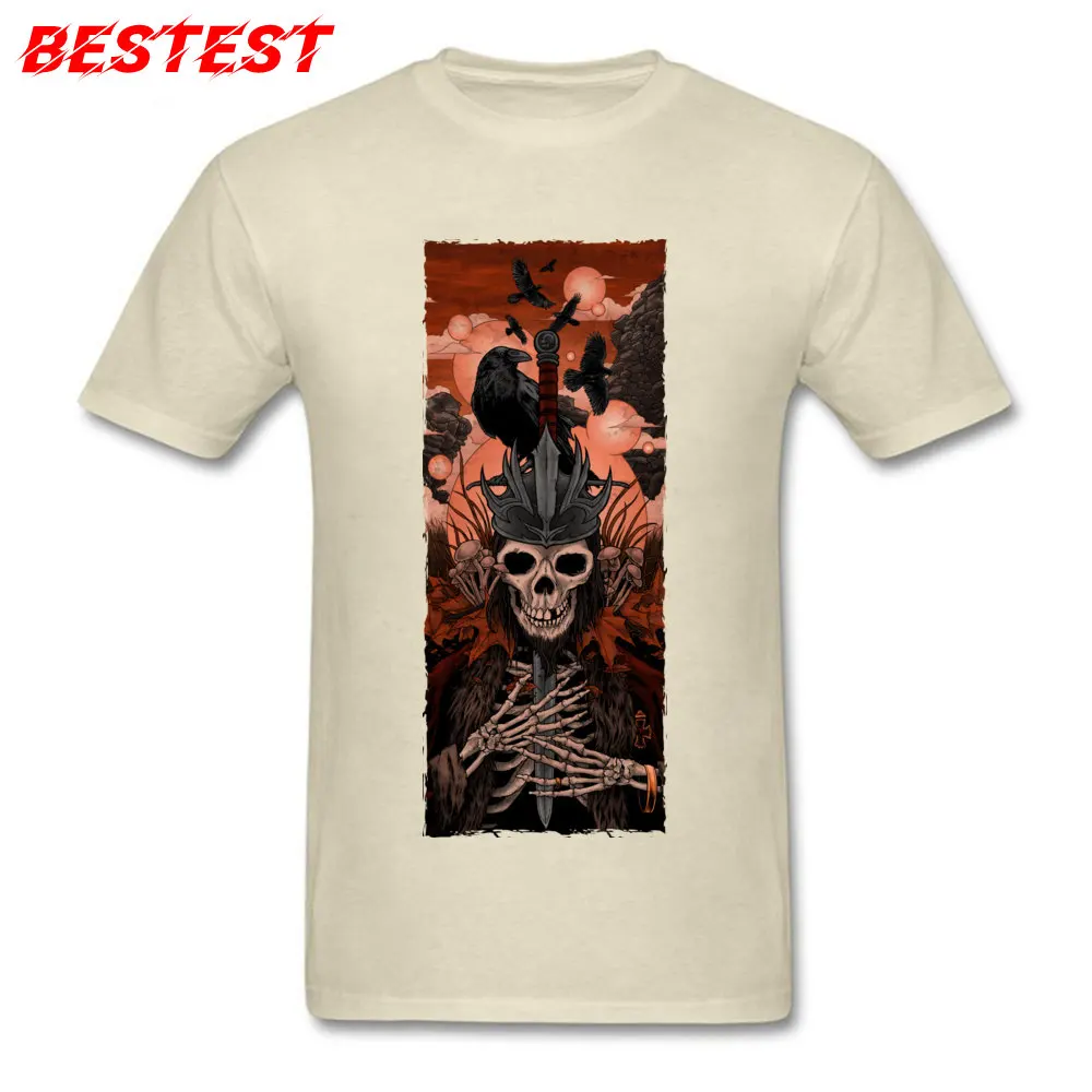 Heavy Lies the Crown T-shirts Camisa Short Sleeve Wholesale O-Neck All Cotton Tops T Shirt cosie T Shirt for Men ostern Day Heavy Lies the Crown beige