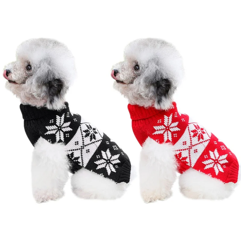 Вязаная одежда для собак, теплый джемпер для собаки, зимний свитер для собаки, пальто, водолазка, теплый свитер для кошки, конопляные цветы, пальто с высоким воротником для Gatos