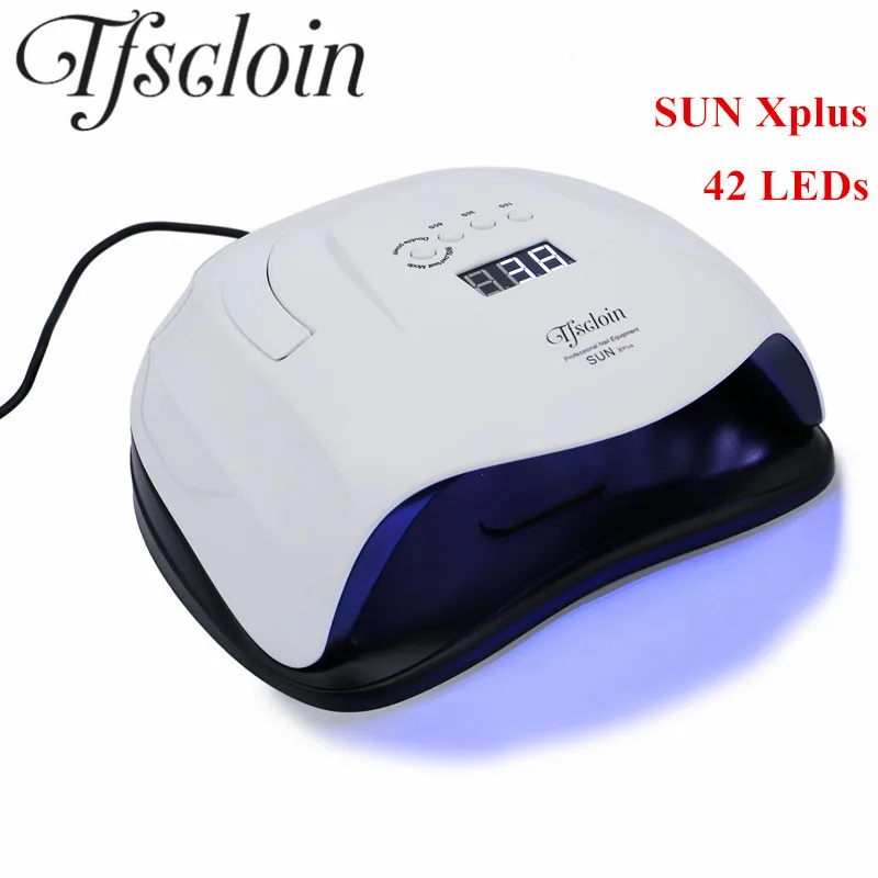

TFSCLOIN 80W SUN XPlus UV LED Nail Dryer For All Gel Polish UV Lamp for Nails 42pcs LEDs Dual Power Portable Manicure Art Tools
