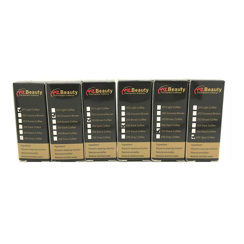 Professional 12 Colors Microblading Eyebrow Pigments Permanent Makeup Ink Microblade Micro-pigment Brown Coffee Tattoo Supplies