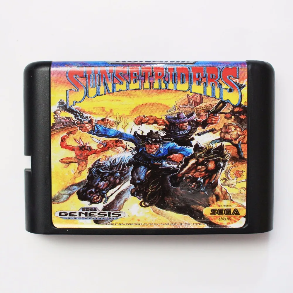 Игровая карта Sunsetriders 16 бит SEGA MD для Sega Mega Drive Genesis|sega md game card|sega games16 bit |