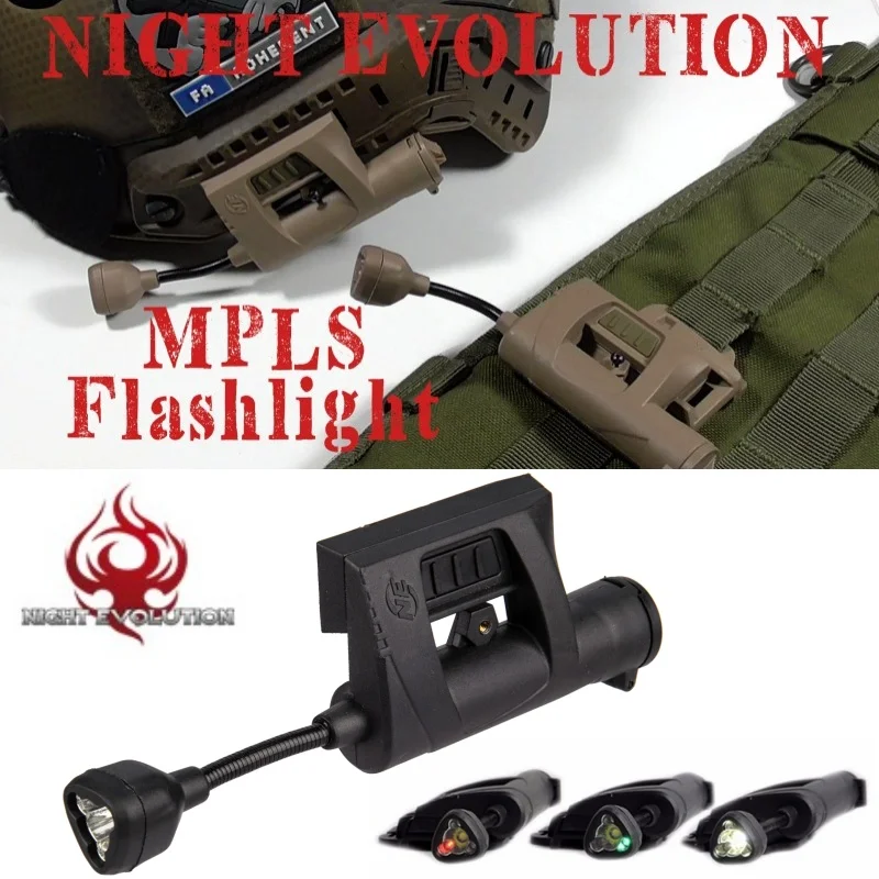 Ночь Эволюция Airsoft зарядки MPLS Тактический шлем свет охота освещения ИК Лазерная белый красный зеленый фонарик NE05006