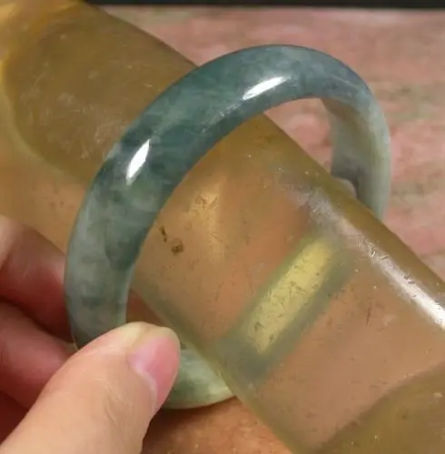 

01755 Certified Green Natural A JADE Jadeite Bangle Bracelet