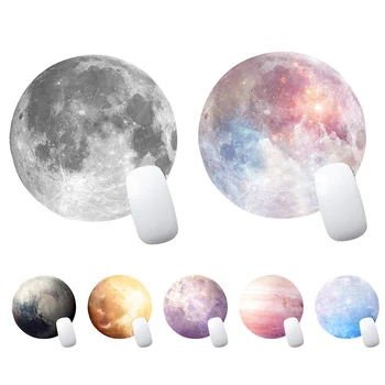 

Etmakit Rubber Material Planet Mat Circular Mouse Pad With Style Earth/Venus/Mars/Mercury/Jupiter/Pluto/Rainbow moon/Black moon