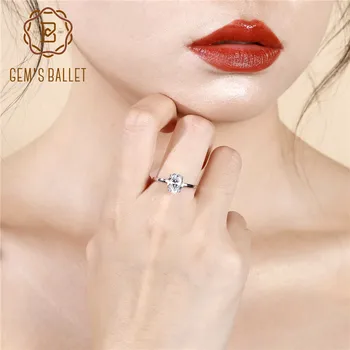 

Gem's Ballet 2.36Ct Oval Cubic Zirconia Wedding Promise White CZ Ring Genuine 925 Sterling Silver Ring For Women Fashion Jewelry