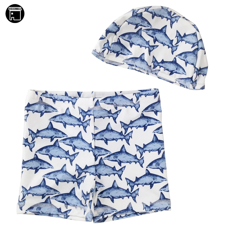 

USEEMALL Cartoon Swimming Trunks Shark Swim Shorts Swimming Pool Theme Party Boys Kids Bathing Suits Children Swimwear 2-10Y
