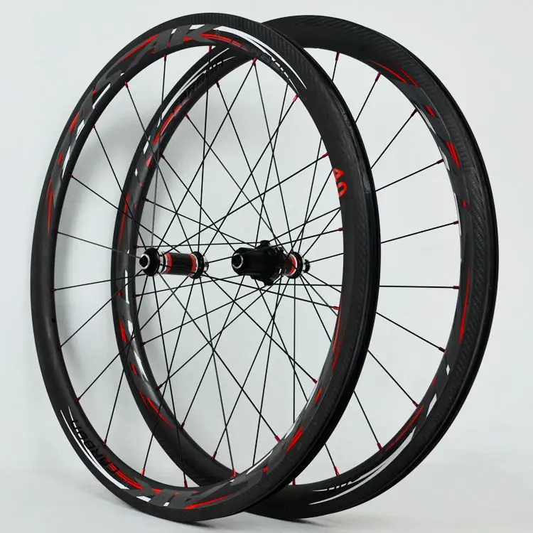Perfect 2018 PASAK Carbon fiber road bike bicycle full carbon wheels C/V brake 40/55 rim wheelset clincher wheel 0