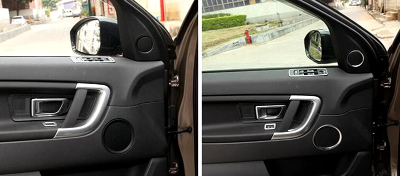 6 шт. ABS хром матовая Автомобильная Внутренняя дверь боковой стерео и динамик крышка громкоговорителя отделка для Land Rover Дискавери Спорт