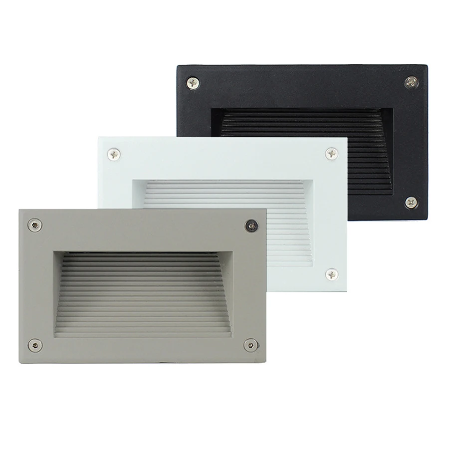 Thrisdar 3W 5W Outdoor LED Wall Lamp Recessed Led Step Stair Light IP65 Waterproof Wall Corner Light Porch Pathway LED Footlight