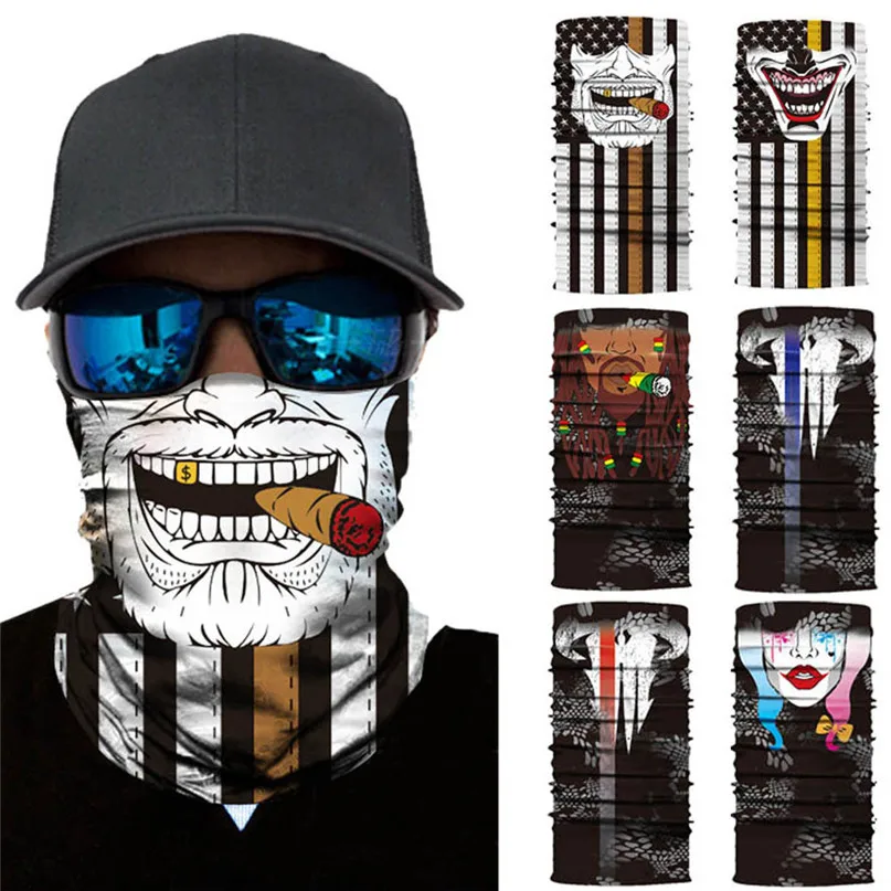 1PC Unisex 3D anime cartoon Face Mask Ski Cycling Football Outdoor Sport balaclava snowboard training exercise mask aksesuar #3j (6)