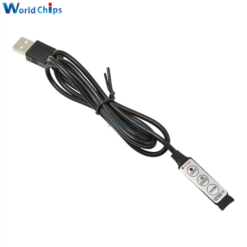 Светодиодная лента с USB 5 В 12 постоянного тока RGB ИК Радиочастотный пульт