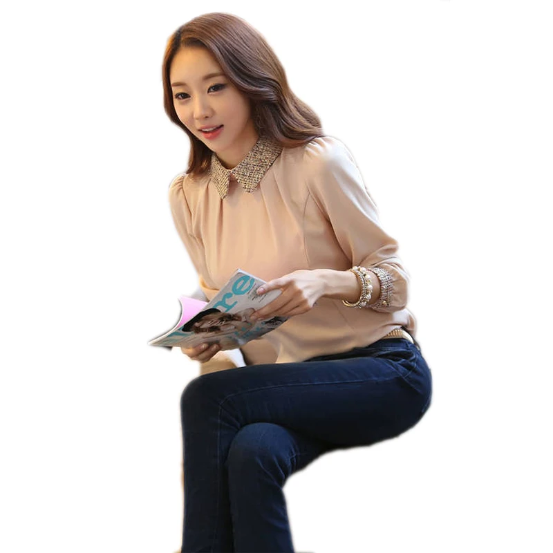 Blusas دي inverno أعلى بلوزة الإناث roupas femininas camisa الخريف الخريف المرأة قميص Vetement فام chemisier الوردي الأسود 3XL