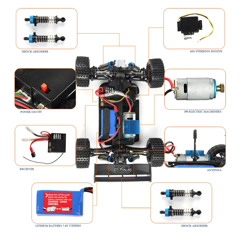 WLtoys A959 электрический Rc автомобиль Nitro 1/18 2,4 ГГц 4WD удаленного Управление автомобиль высокой Скорость Off Road Racing Car Rc monster Truck для детей