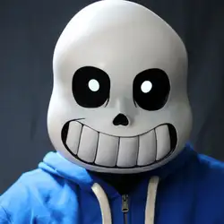 Аниме игра Undertale Sans маска инопланетянина Halloweem фантазии мяч мягкий латекс шлемы реквизит