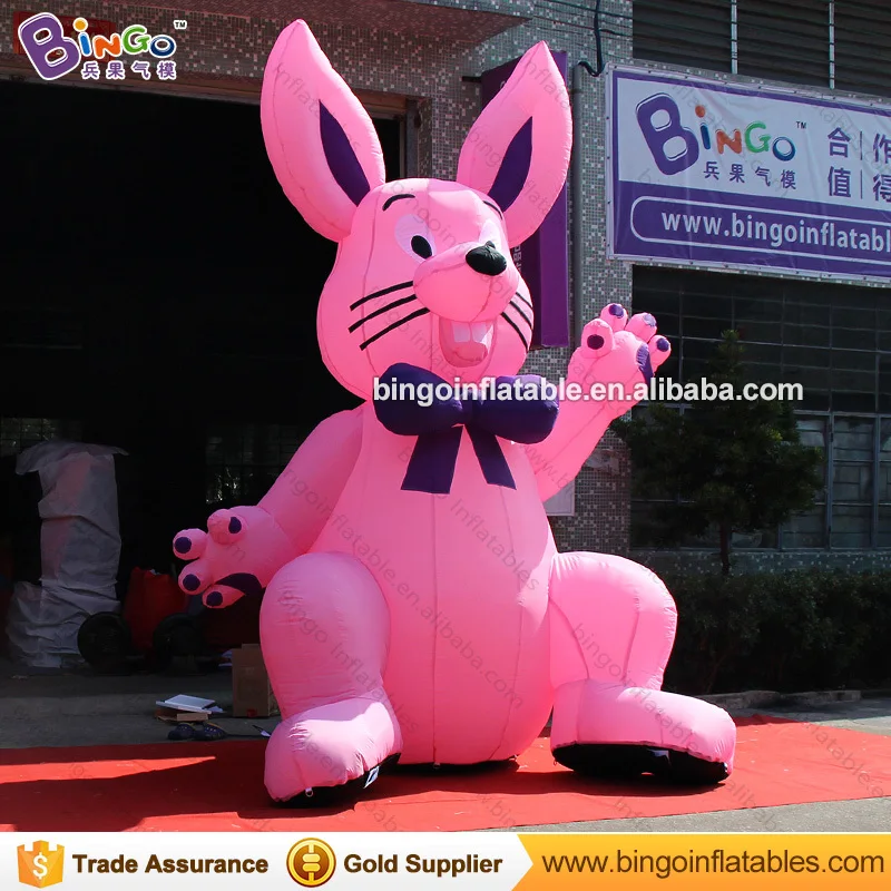 US $560.00 Decorative 4 Meters high sitting type big inflatable rabbit customized digital print giant inflatable pink bunny toy sports
