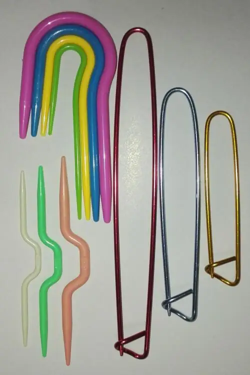 Nova 10Pcs Knitting Cable Needle Locking Stitch Holder Markers Knitting