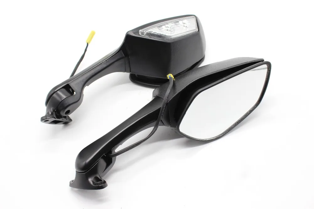 

For Kawasaki Ninja ZX10R ZX-10R 11 12 13 14 15 Black Motorcycle Mirror LED Turn Light Signals Motor Rear View Mirrors case