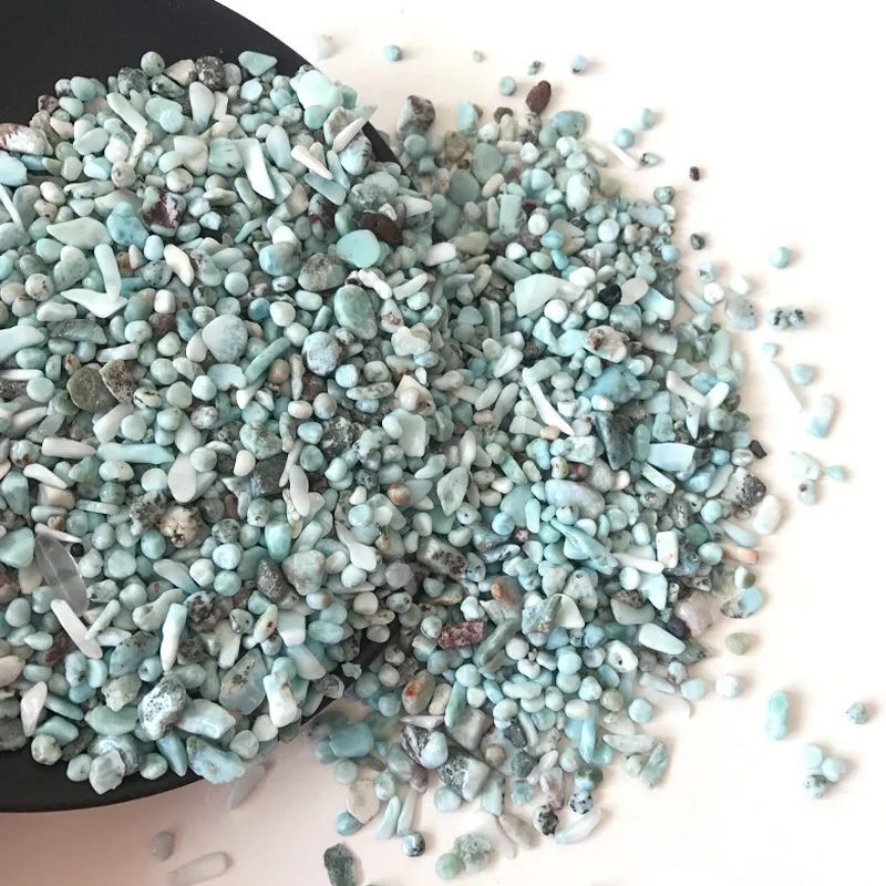 

Copper pectolite Stone Larimar Healing Blue Small Gravel Quartz Mineral Landscape Fish Tank FlowerPot Garden Home Ornament
