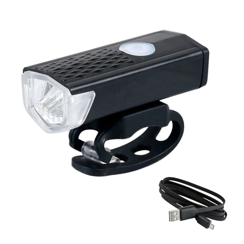 Excellent 1PCs 300 Lumens USB Rechargeable Bike Headlight with 3 Modes Bicycle Front Light LED Flashlight 2018 New Bicycle Accessories 3