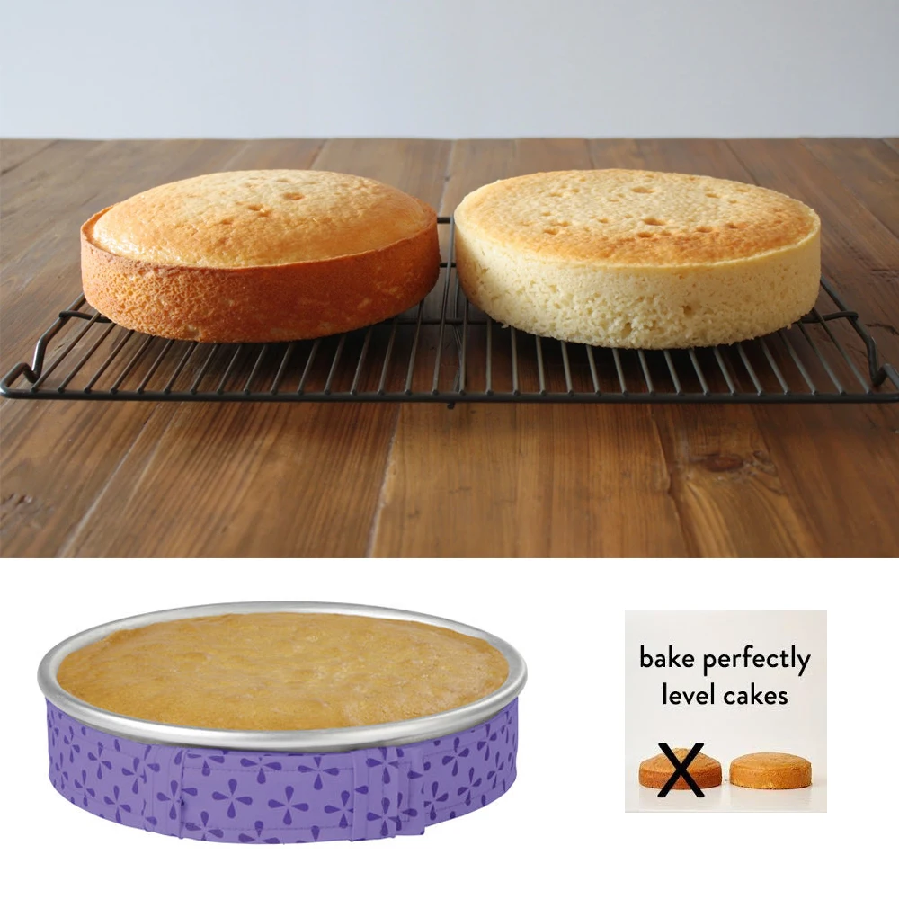 

Bake-Even Strip Set Cake Pan Strips Belt Bake Perfectly Level Cakes Evenbake Cake Strips Moist Cakes Baking Tools Kitchen Mold