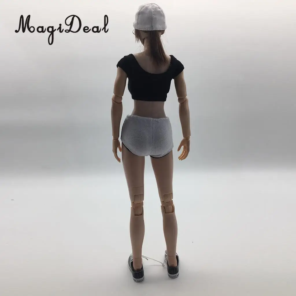 MagiDeal 1/6 Scale Female Women Sport Pants Suit Shirt for 12 Inch Action Figures Collectible Doll Toy DIY Accessories