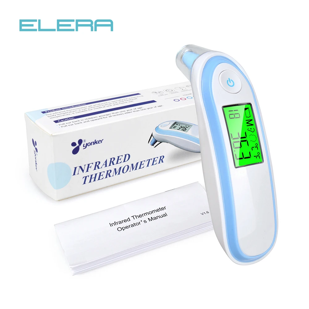 

ELERA Body Thermometer Infrared Baby Non-contact LCD Digital Ear & Forehead Temperature Child adult medical fever Thermometer