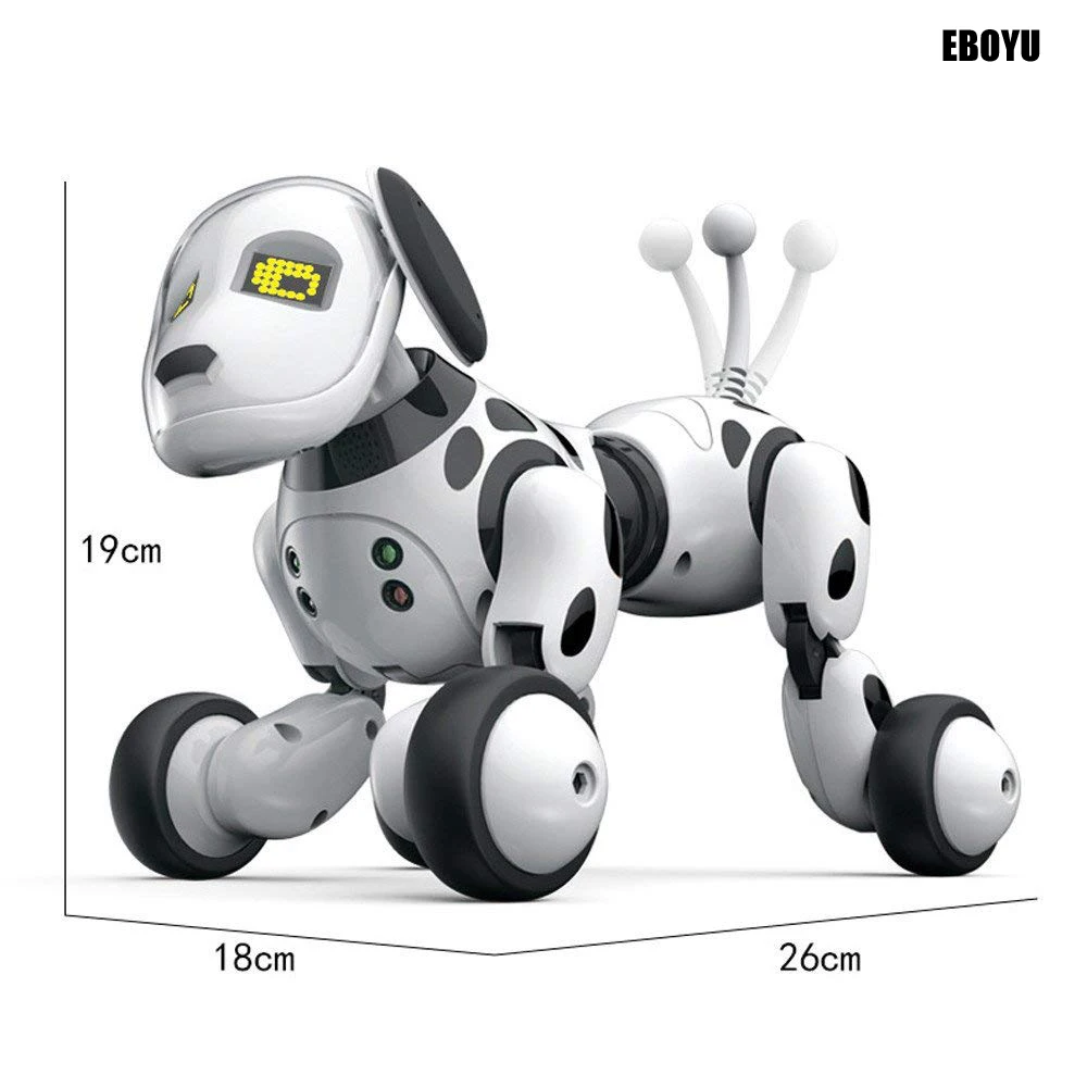 Brinquedo do Cão 2.4g sem Fio Cão de Controle Eboyu Atualizado Remoto Inteligente Cão Eletrônico Animal Estimação Educacional Robô Presente 9007a rc 11 animal estimação educacional inteligente robô brinquedo do cão presente