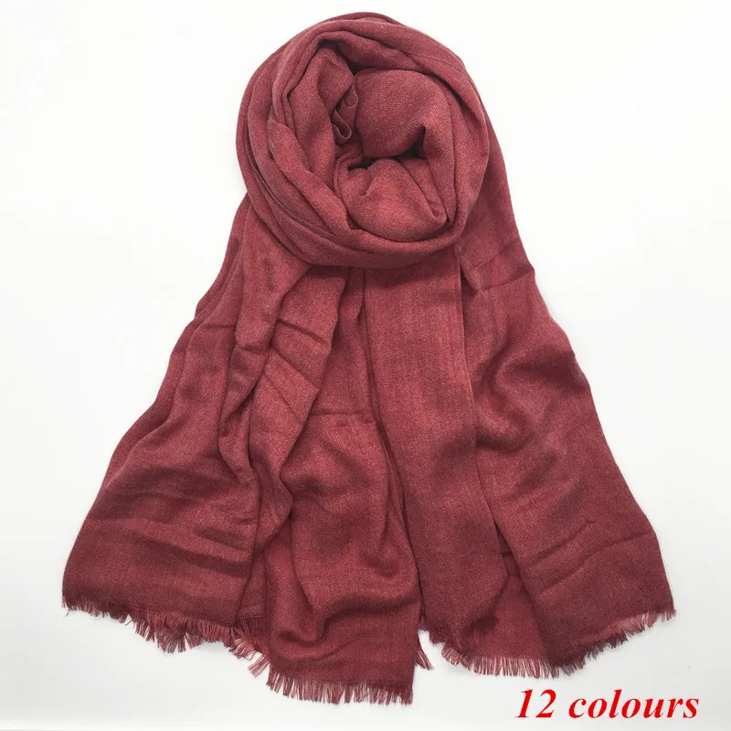 

1PCS New design fashion solid fringe cotton muslim hijab women scarf wraps viscose shawls luxury bandana fast shipping hot sale