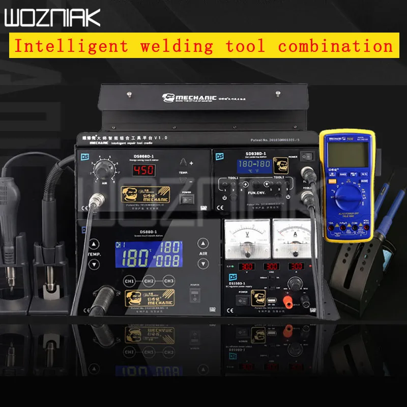 

MECHANIC smart phone repair platform four in one soldering station air gun power combination set free to send multimeter