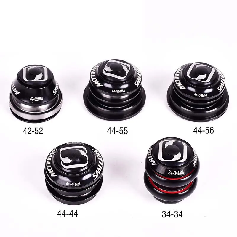 

MTB Bike Road Bicycle Headset CNC 1 1/8"-1 1/2" 1.5 Tapered 28.6 Straight Tube fork Internal Angular Contact 34mm,44-44/55/56mm