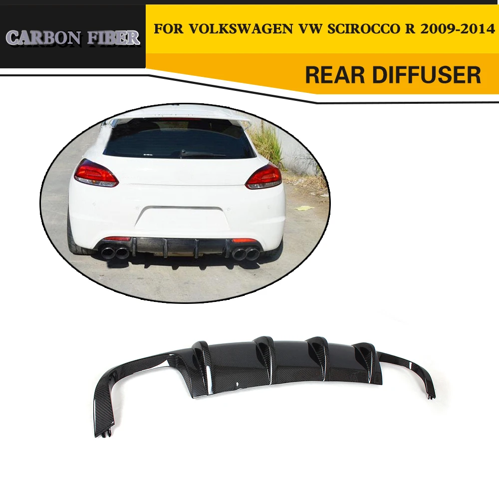 Автомобильный Стайлинг из углеродного волокна Автомобильный задний диффузор спойлер для VW Scirocco R только 2009