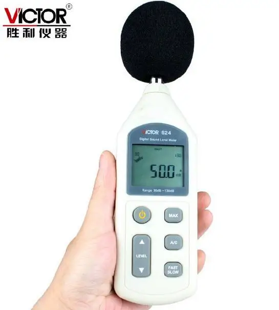 Digital Sound Level Meter VICTOR 824 30130 dBA;35130 dBCSound Level